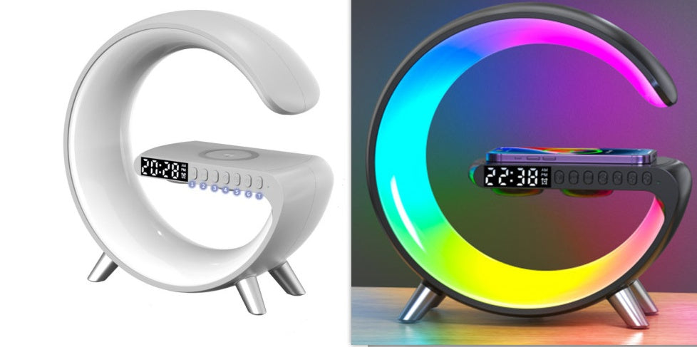 G-Shaped Smart LED Lamp with 15W Wireless Charger & Speaker