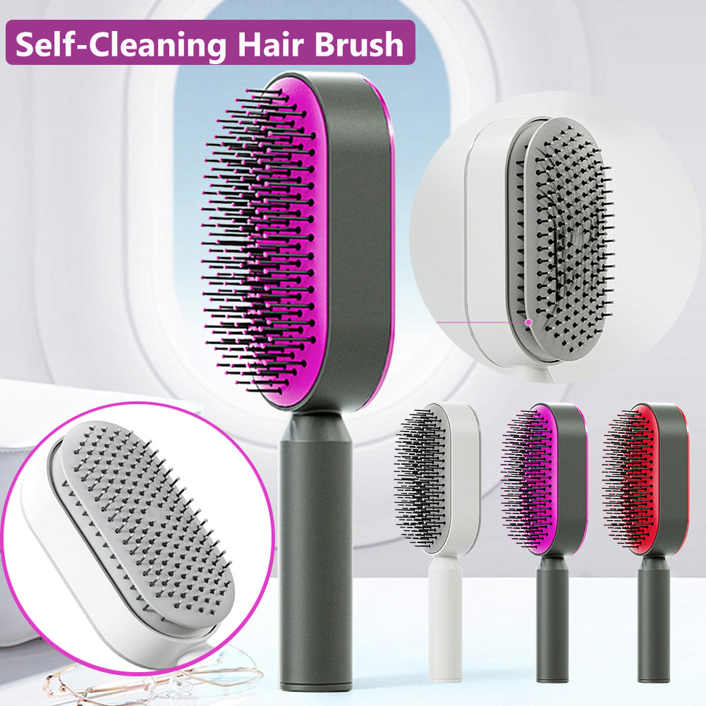Self-Cleaning Detangling Hair Brush with Air Cushion Massager